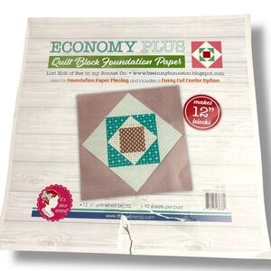 Lori Holt Economy Plus Quilt Block Foundation Paper 12in 42 Sheets ISE-761